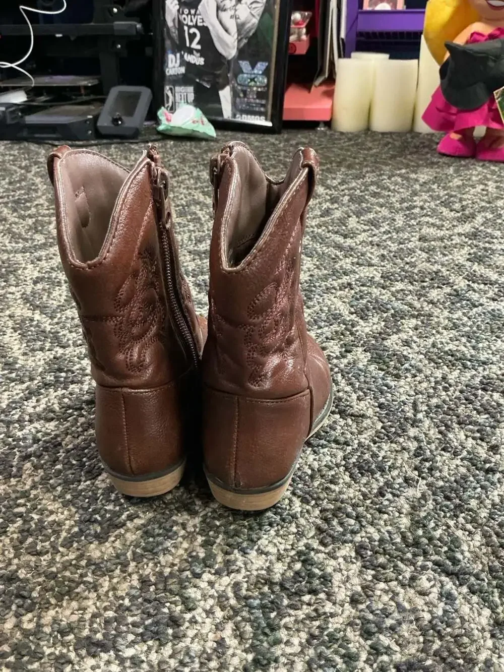 Cat & Jack Toddler Western Cowboy Boots in Brown